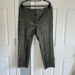 New Black and Gold Shimmery Ann Taylor ankle pants.